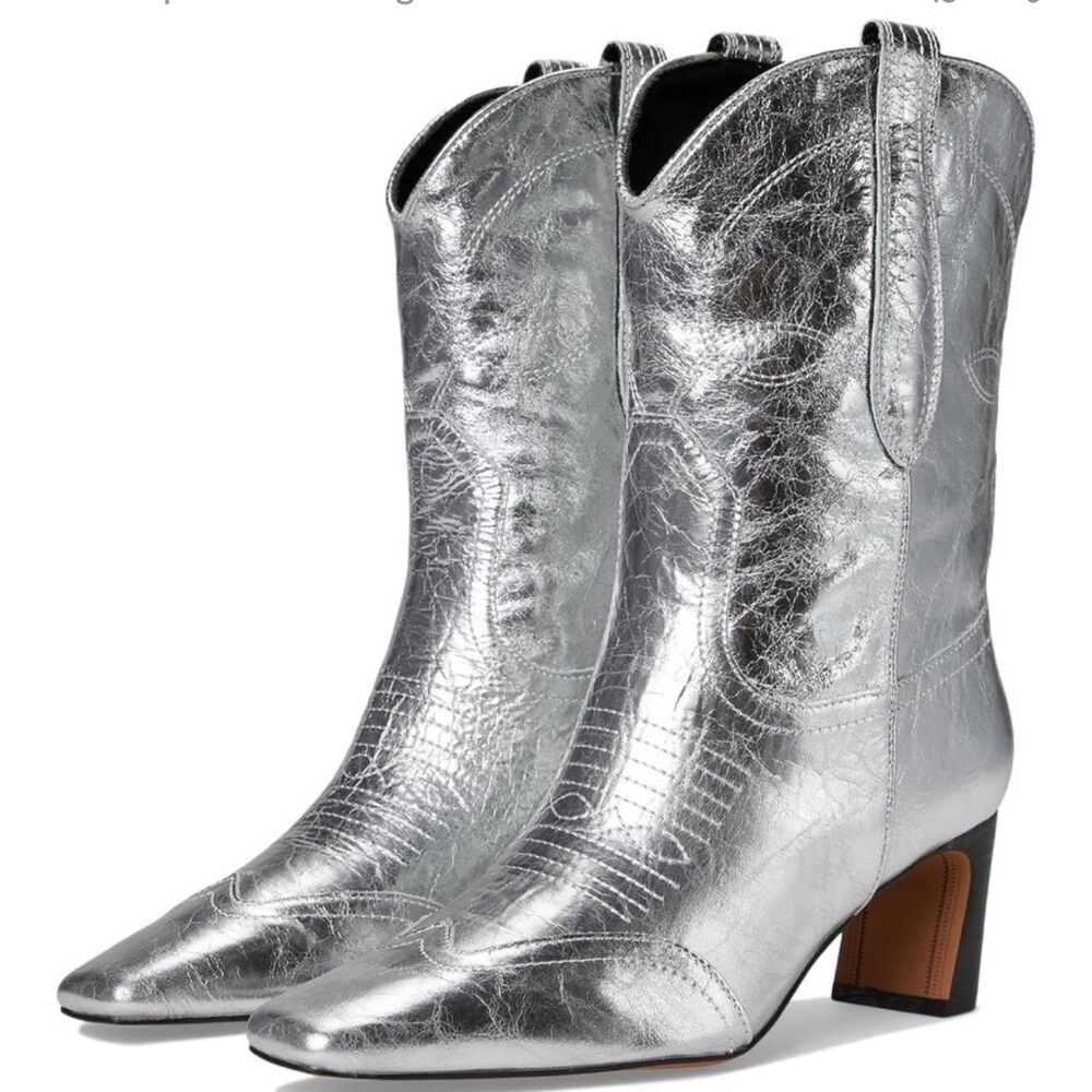 Steve Madden Silver Heeled Boots